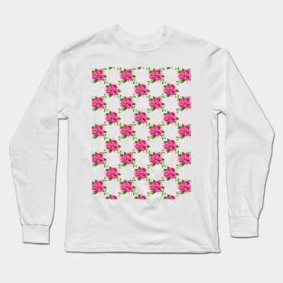 Vintage Floral, Botanical Flower Background Long Sleeve T-Shirt